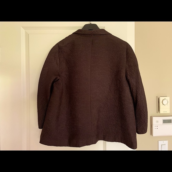 Eileen Fisher silk blended A-line blazer - Picture 2 of 11